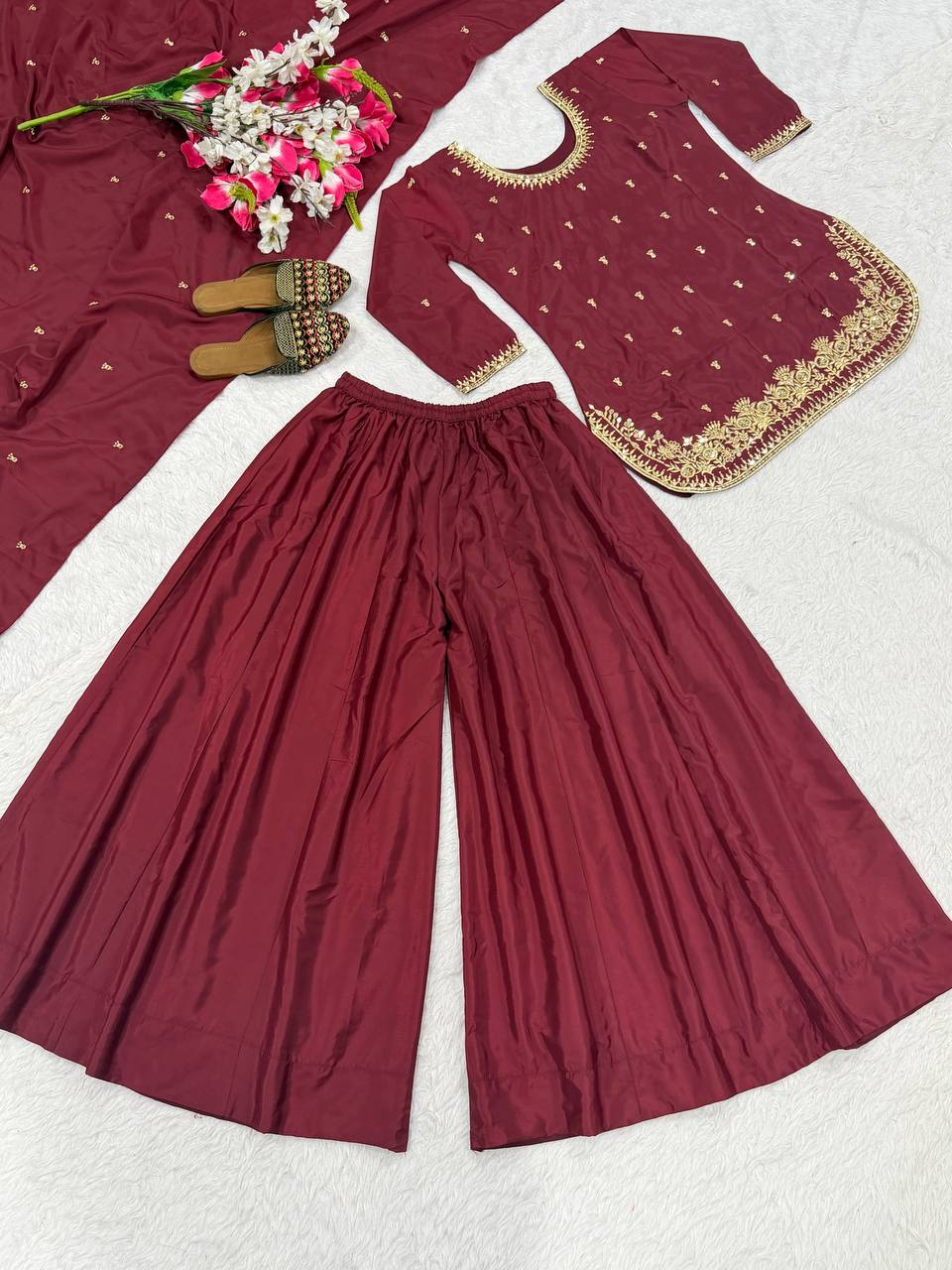Bespoke Deep Crimson Heirloom Co-ord